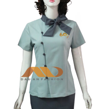 đồng phục nhân viên váy màu xám xanh