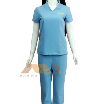đồng phục nhân viên màu xanh