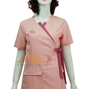 nhân viên spa nơ chéo màu hồng QS0045