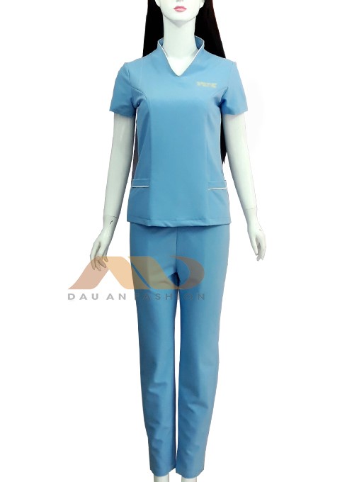 Đồng phục spa màu xanh dương