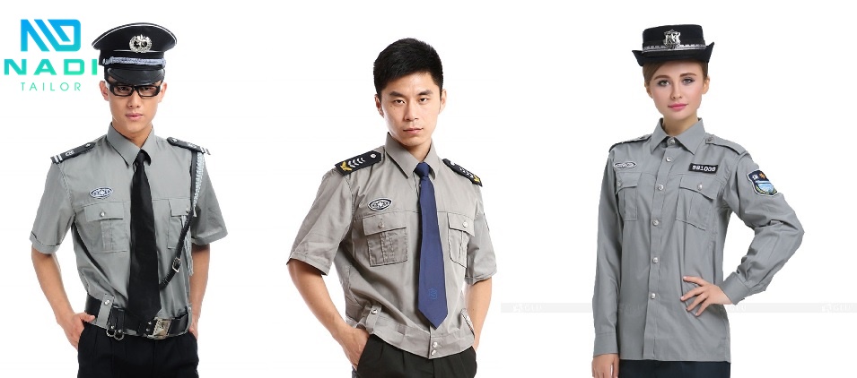 Màu xám giản dị, nghiêm trang và mát mẻ, đây chính là màu được ưa chuộng khi may đồng phục cho nhân viên bảo vệ. Màu xám giản dị, nghiêm trang và mát mẻ, đây chính là màu được ưa chuộng khi may đồng phục cho nhân viên bảo vệ.