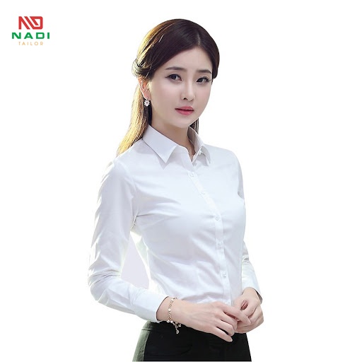 Áo sơ mi nữ thanh lịch, ôm dáng, có thể phối với nhiều trang phục khác nhau Áo sơ mi đồng phục công ty