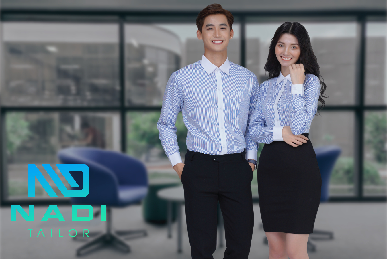 Mẫu thiết kế áo sơ mi đồng phục công sở sở hữu hoạ tiết kẻ ngang kích thước nhỏ đẹp phù hợp với mọi dáng người Mẫu thiết kế áo sơ mi đồng phục công sở sở hữu hoạ tiết kẻ ngang kích thước nhỏ đẹp phù hợp với mọi dáng người