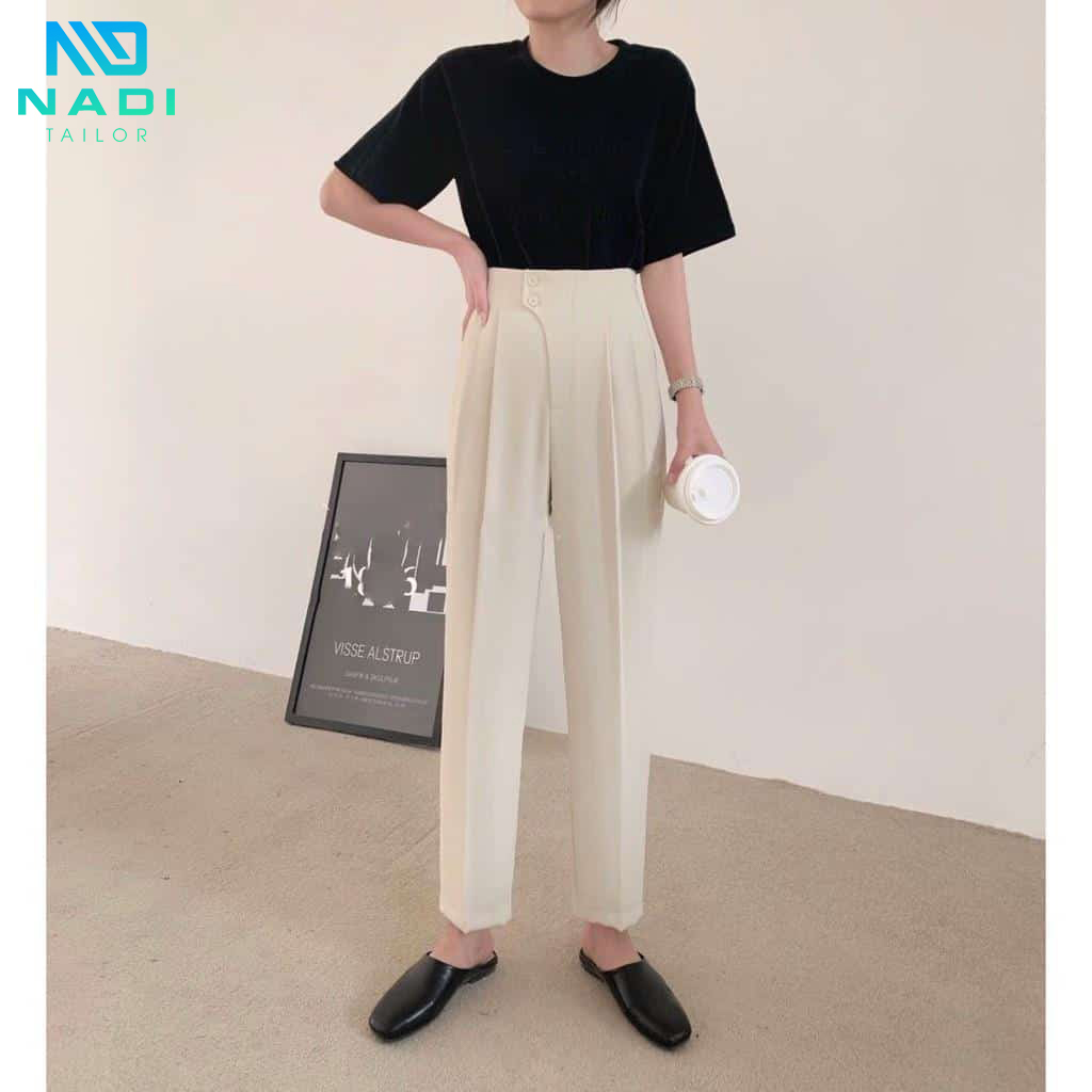 Cách phối đồ với quần tây nữ đẹp ống suông Cách phối đồ với quần tây nữ đẹp ống suông