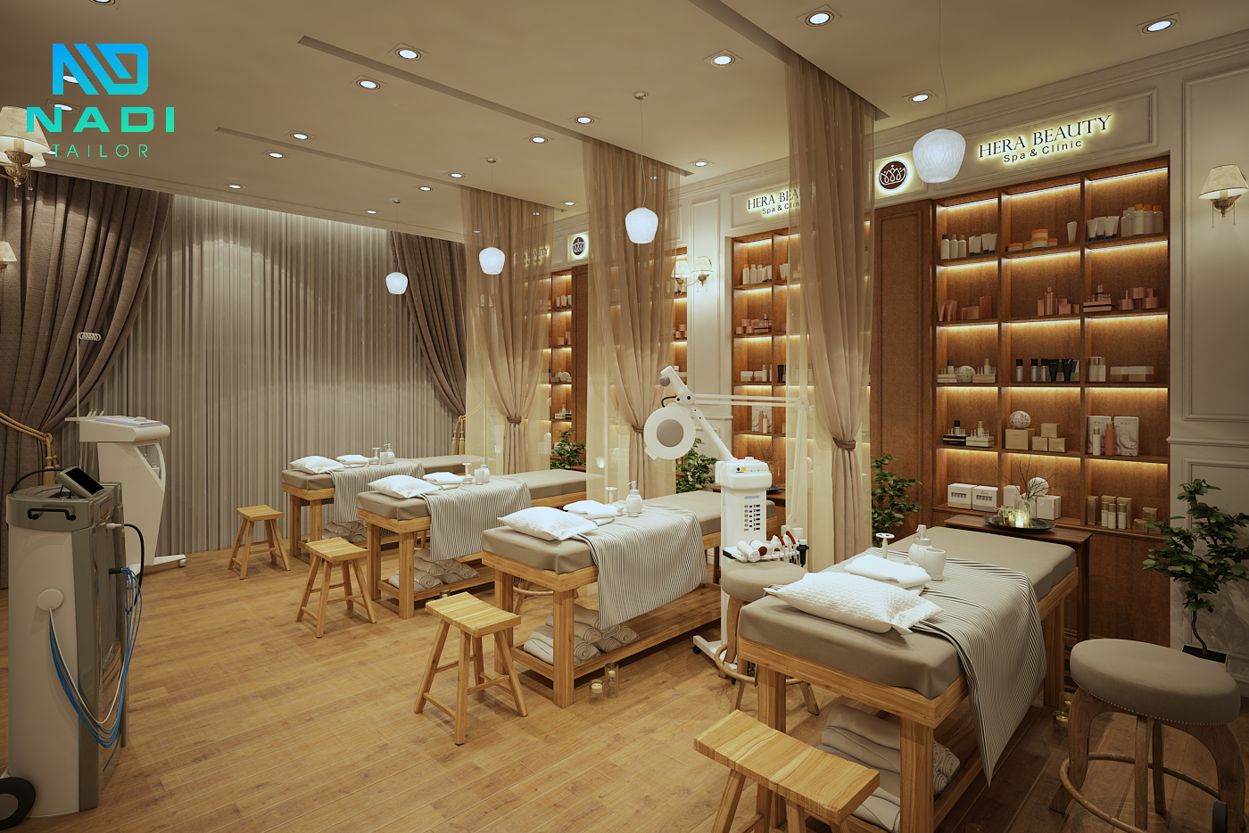 Kinh doanh spa mini màu sắc của spa