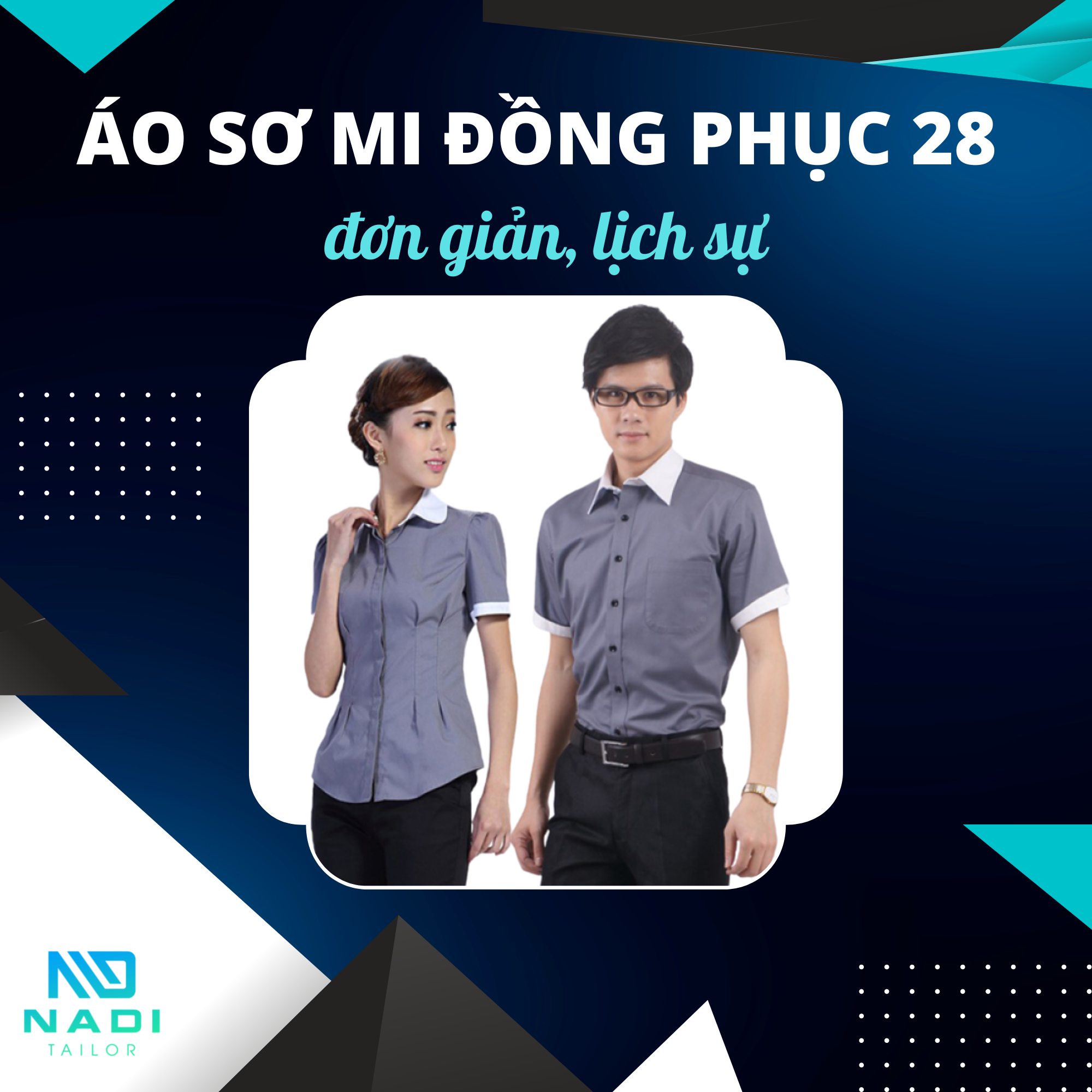 Mẫu áo sơ mi nam nữ ngắn tay