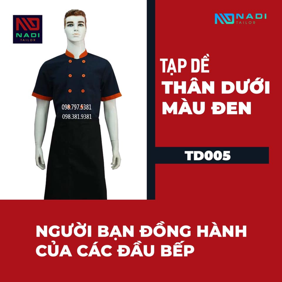 Được may bằng chất vải tốt nhất, bền nhất mà vẫn phải giữ tính thẩm mỹ. Tạp dề