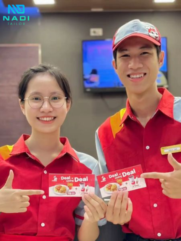Áo sơ mi đồng phục Jollibee