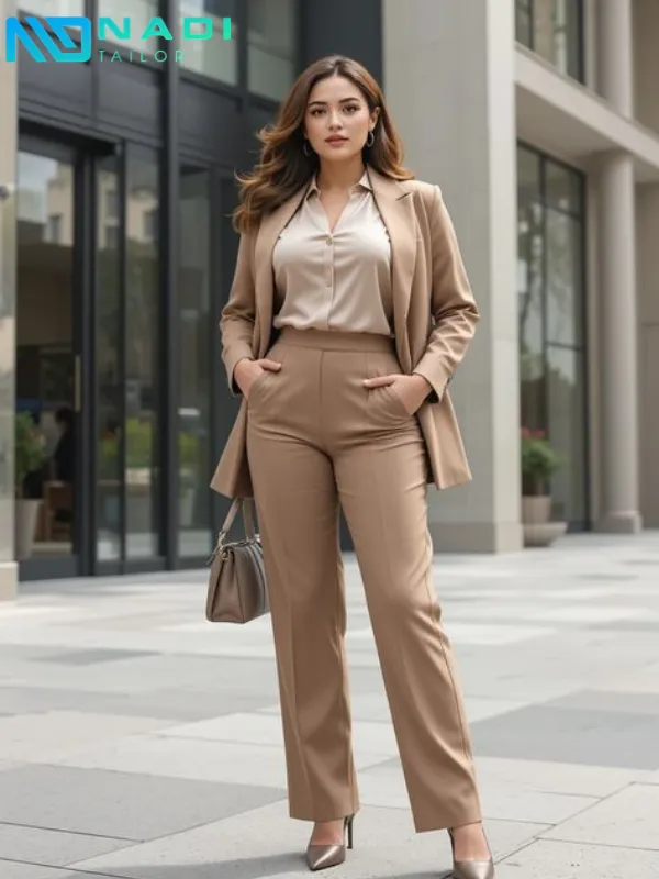 Quần tây công sở nữ big size – Trang phục không thể thiếu cho nàng mũm mĩm