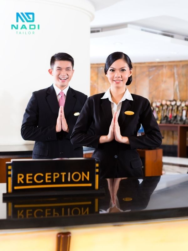 Xưởng may đồng phục lễ tân may sẵn cao cấp tại TPHCM