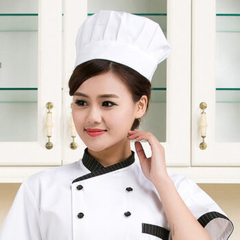 Nón đầu bếp tròn phong cách châu á