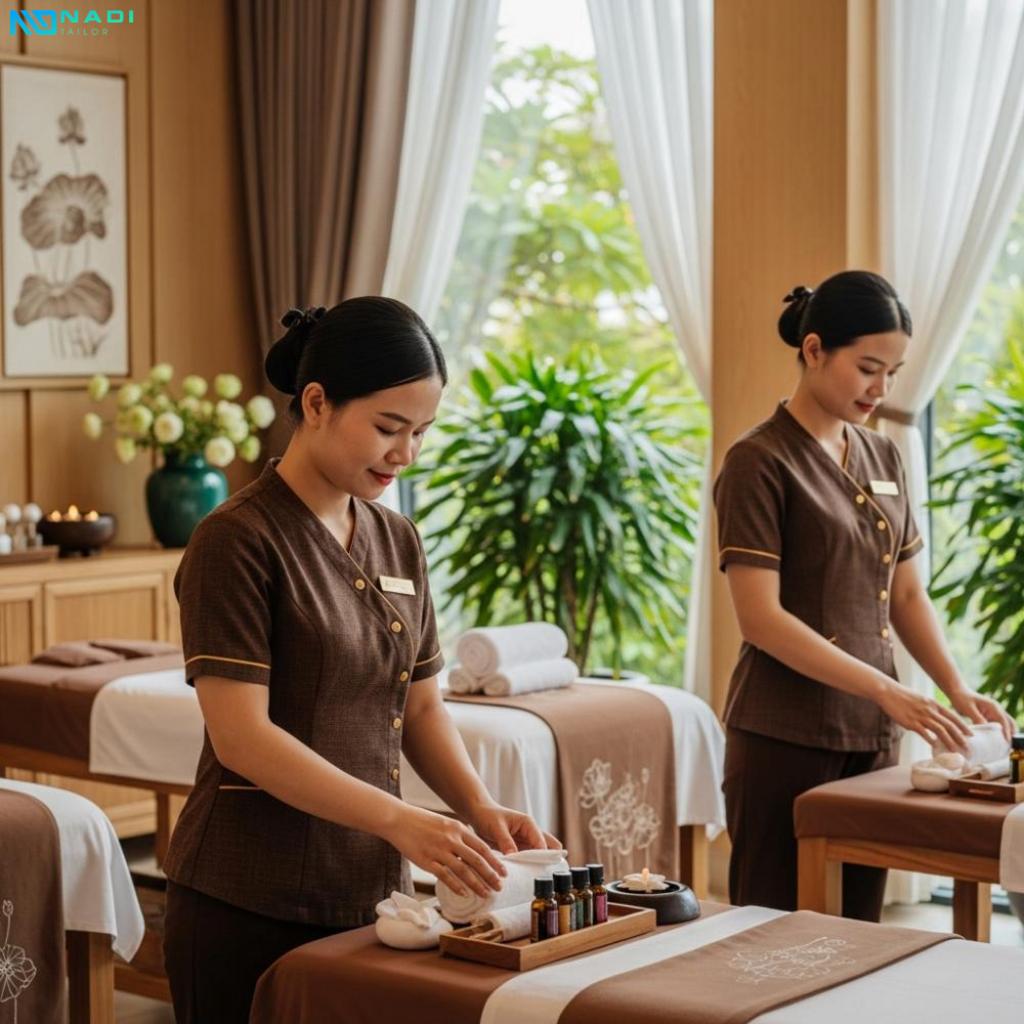 Ý nghĩa và ưu điểm của đồng phục spa màu nâu Ý nghĩa và ưu điểm của đồng phục spa màu nâu