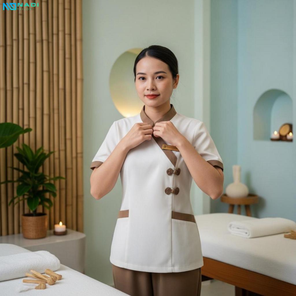 Các mẫu đồng phục spa Trung Quốc phổ biến Các mẫu đồng phục spa Trung Quốc phổ biến