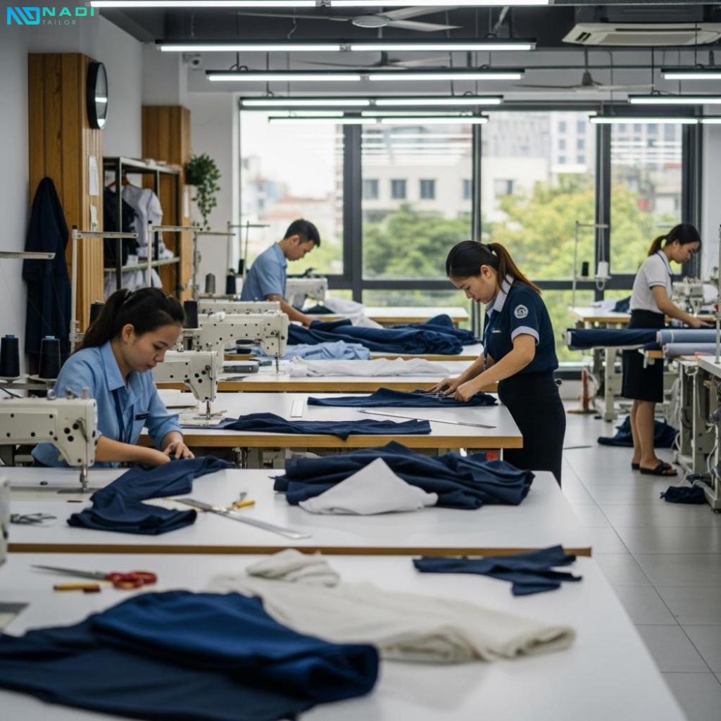 Quy trình đặt may đồng phục công sở tại xưởng quận 12