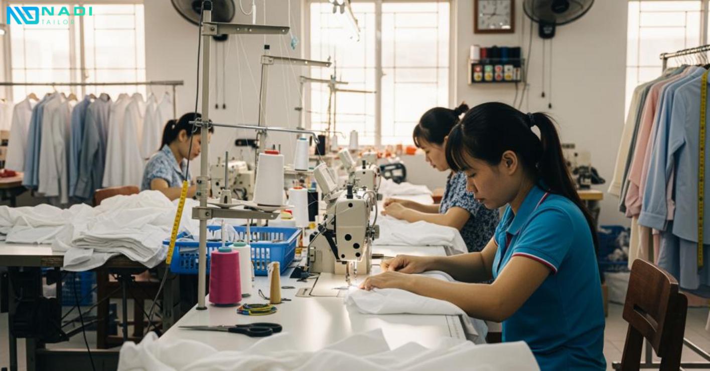 Tổng quan về xưởng may áo blouse tại quận 11 Tổng quan về xưởng may áo blouse tại quận 11
