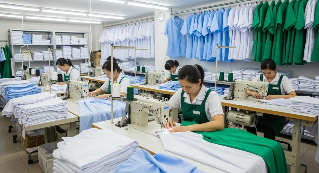 Xưởng May Đồng Phục Phòng Khám Tại Quận 10 Chất Lượng Cao