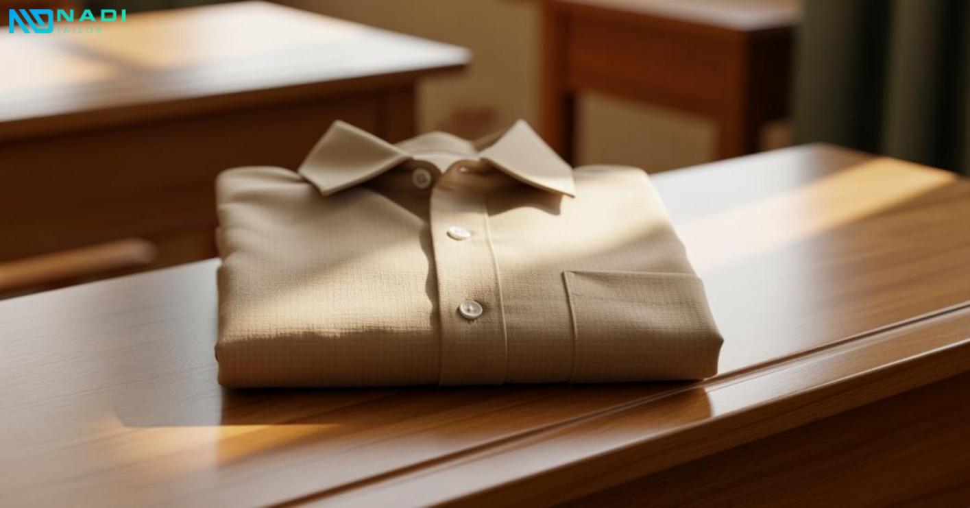 Tại sao áo lớp màu be lại trở thành xu hướng đồng phục lớp trendy?