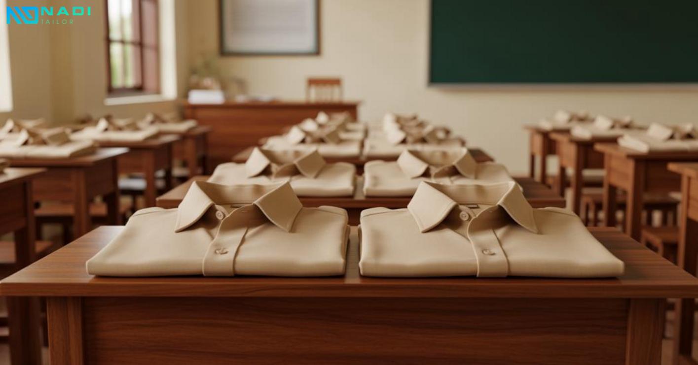 Đồng phục lớp màu be - sự lựa chọn bền vững và thể hiện niềm tự hào địa phương