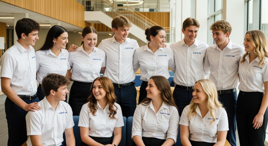 Mẫu Áo Lớp Màu Trắng Thanh Khiết Đẹp Sang Trọng Chuyên Nghiệp