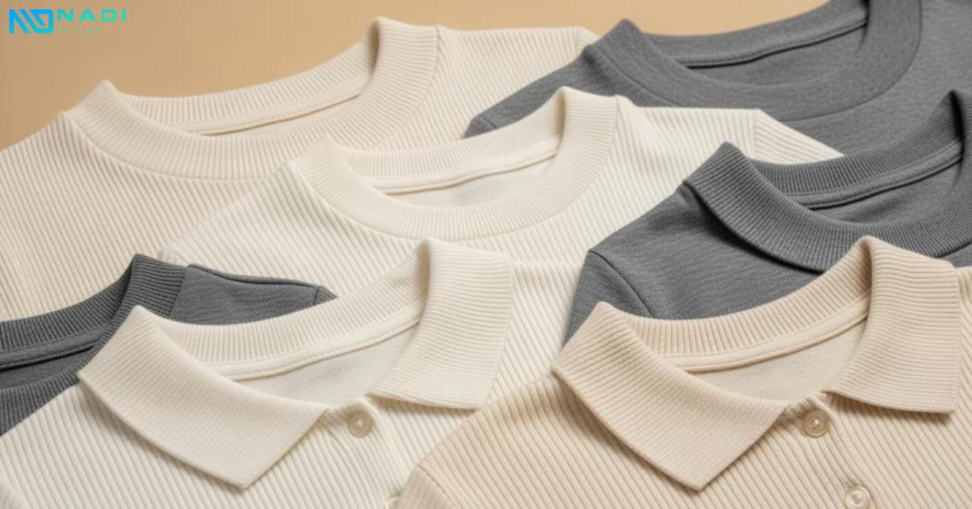 Bo cổ áo thun định hình phong cách và nâng chuẩn thẩm mỹ cho tổng thể trang phục Bo cổ áo thun định hình phong cách và nâng chuẩn thẩm mỹ cho tổng thể trang phục