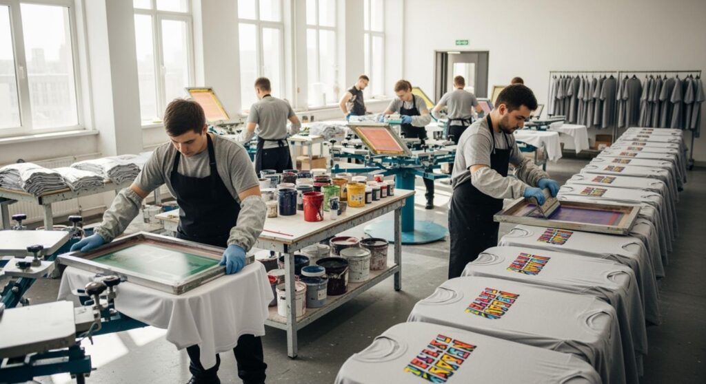 Kỹ Thuật In Lụa Trên Áo Thun Đồng Phục Sắc Nét, Bền Màu