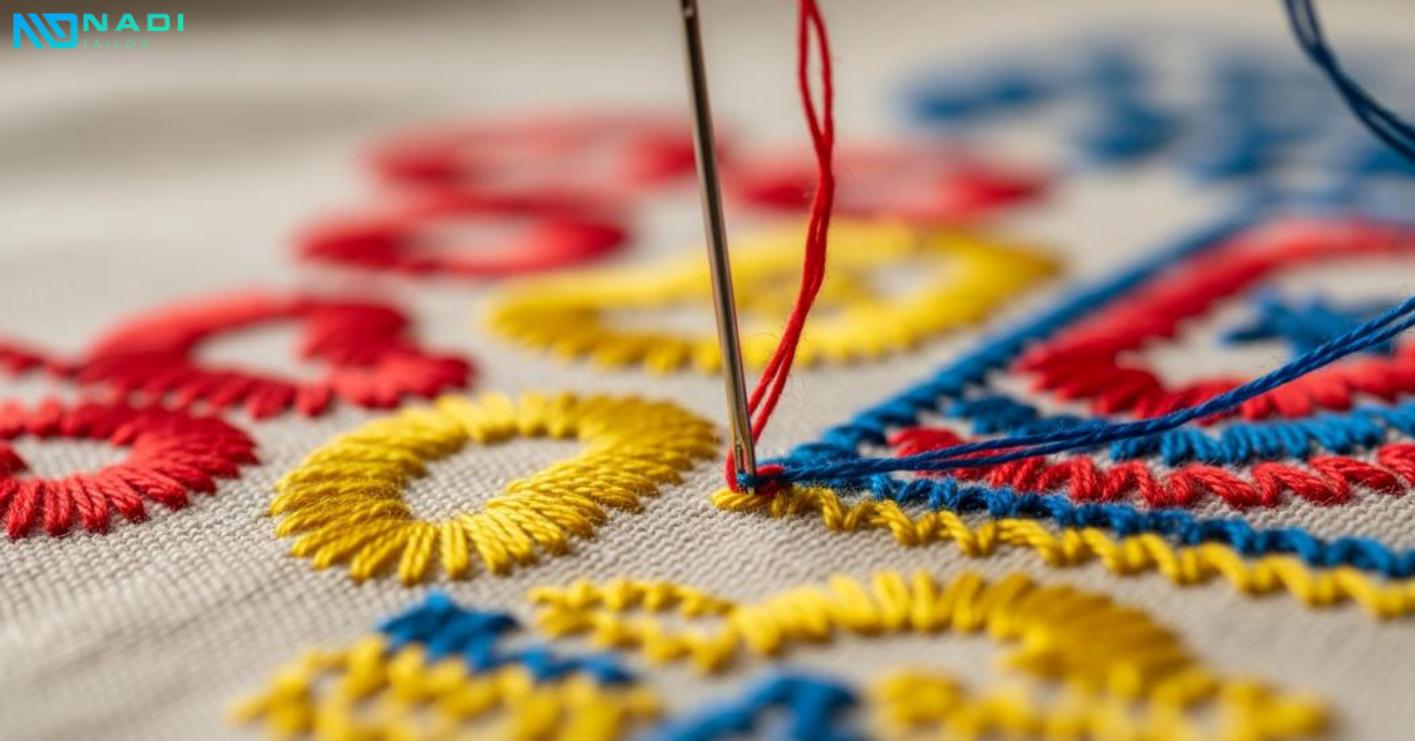 Logo quá phức tạp khiến mũi thêu khó ổn định và tổng thể kém thẩm mỹ