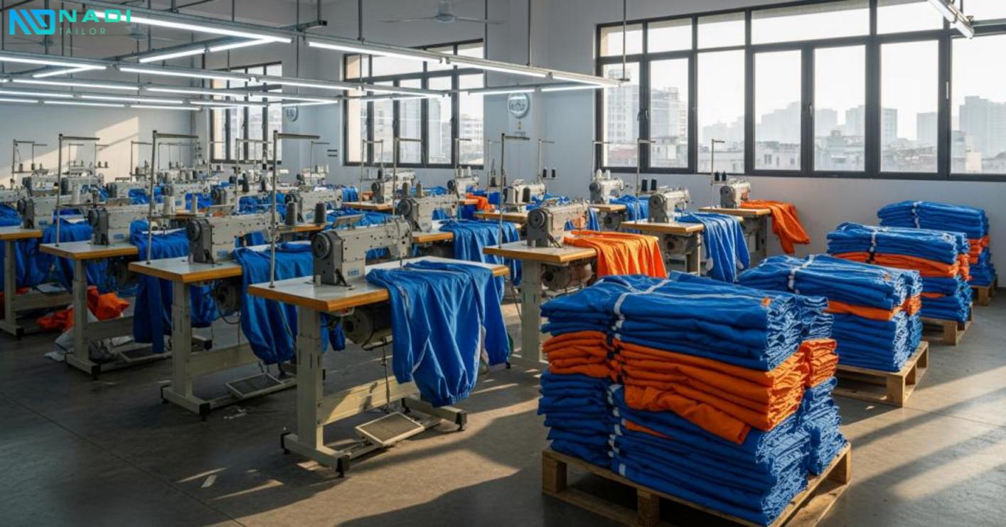 Xưởng may áo gió đáng tin cậy giúp doanh nghiệp sở hữu sản phẩm bền đẹp và chuẩn xác Xưởng may áo gió đáng tin cậy giúp doanh nghiệp sở hữu sản phẩm bền đẹp và chuẩn xác